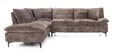 Sectional Sofa Left Chaise Dark Brown
