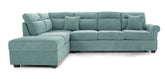 Sectional Sofa Right Chaise W/Storage Green