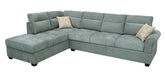 Sectional Sofa Set Green with Cushion