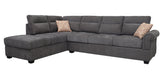 Sectional Sofa Set Gray and Cushion