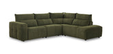 Sectional Set R-Chaise With Electric Function GREEN - RD3511A