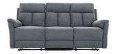 Dimos Sofa Three Seater Manual Recliner Grey - RR5643AF53D