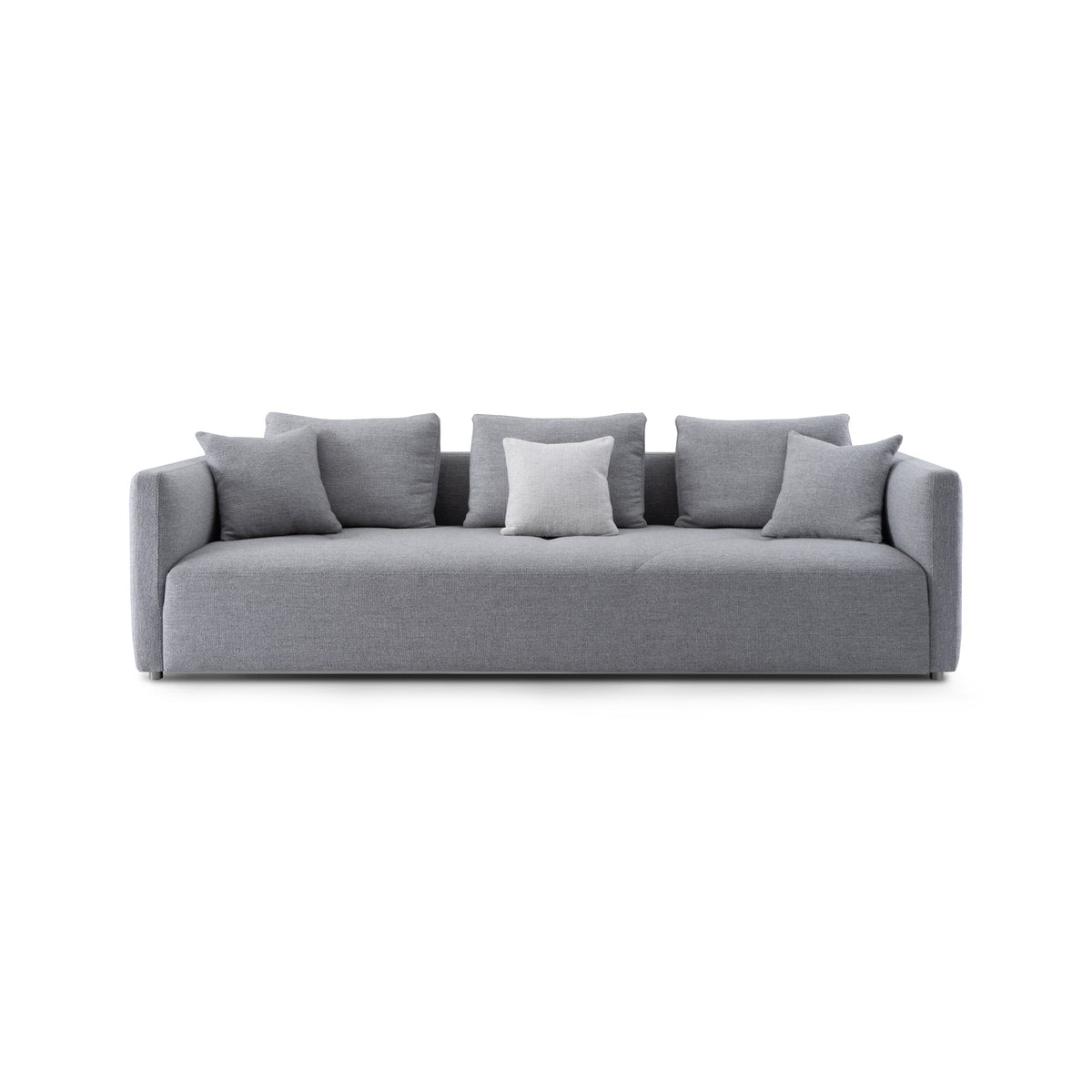Spacious Four-Seater Sofa in Dark Grey