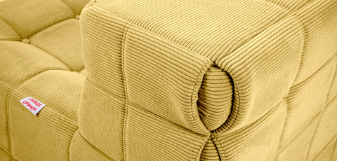 Dimos Couch Compressed Two Seater Yellow - WKVZ20