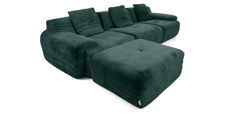 كنب زاوية ثلاثي المقاعد مضغوط لون زيتي - HY-Y201