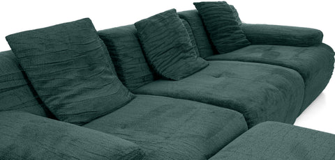 كنب زاوية ثلاثي المقاعد مضغوط لون زيتي - HY-Y201