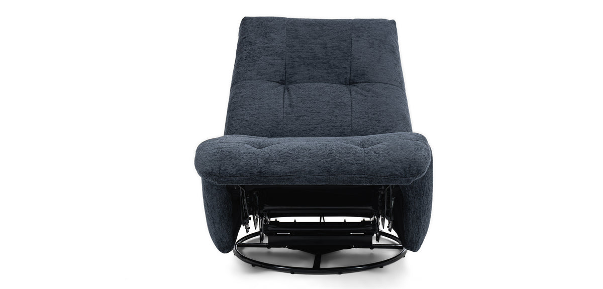 Dimos Single Seater Manual Recliner Navy Blue- CR0449CF71N