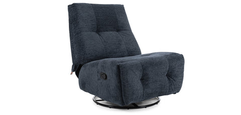 Dimos Single Seater Manual Recliner Navy Blue- CR0449CF71N