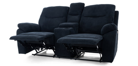 Dimos Sofa Two Seater Manual Recliner Blue - D2290