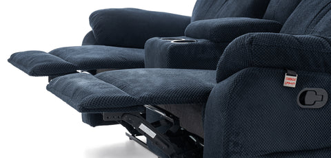 Dimos Sofa Two Seater Manual Recliner Blue - D2290