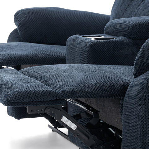 Dimos Sofa Two Seater Manual Recliner Blue - D2290
