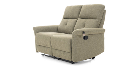 Dimos Sofa Two Seater Manual Recliner Green - D2290