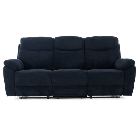 Dimos Sofa Three Seater Manual Recliner Blue - D2290