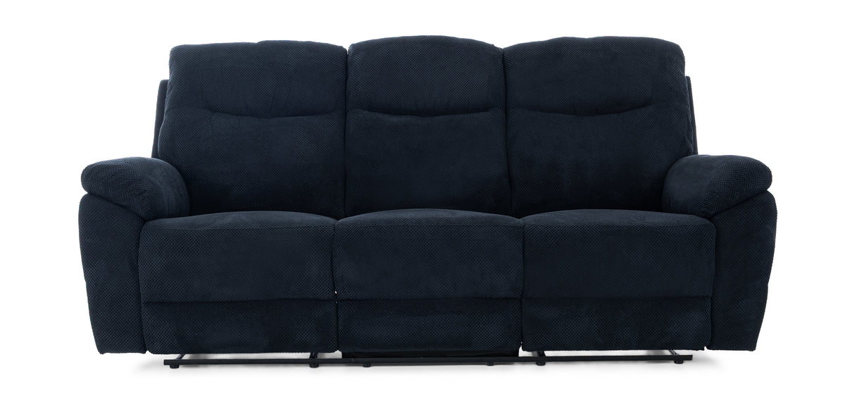 Three Seater Recliner Blue