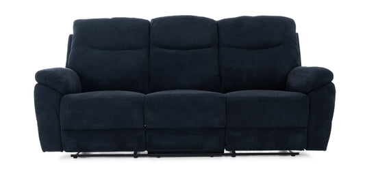 Three Seater Recliner Blue 4608