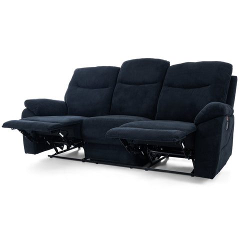 Dimos Sofa Three Seater Manual Recliner Blue - D2290