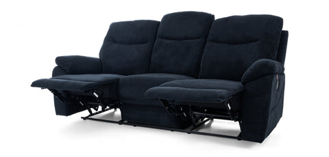 Dimos Sofa Three Seater Manual Recliner Blue - D2290