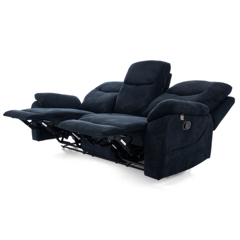 Dimos Sofa Three Seater Manual Recliner Blue - D2290