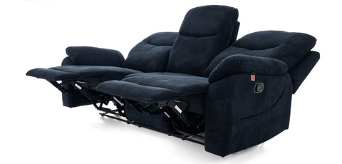 Dimos Sofa Three Seater Manual Recliner Blue - D2290