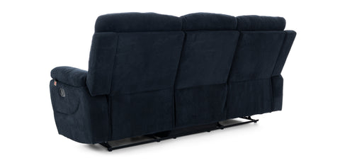 Dimos Sofa Three Seater Manual Recliner Blue - D2290