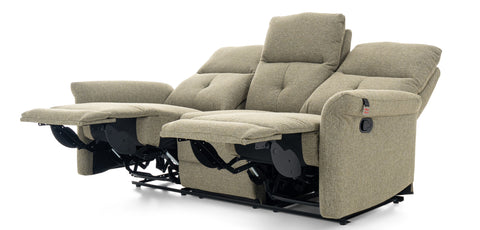 Dimos Sofa Three Seater Manual Recliner Green - D2290