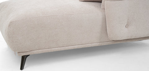 كنب زاوية مع كرسي استرخاء جانبي لون بيج - 2316