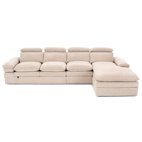 Dimos Sectional R-Chaise Set Couch Beige - 2221