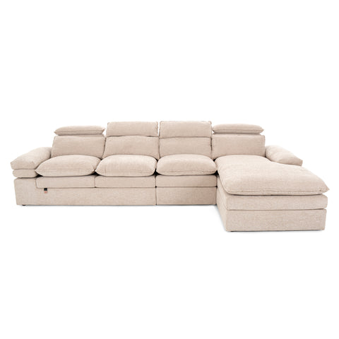 Dimos Sectional R-Chaise Set Couch Beige - 2221
