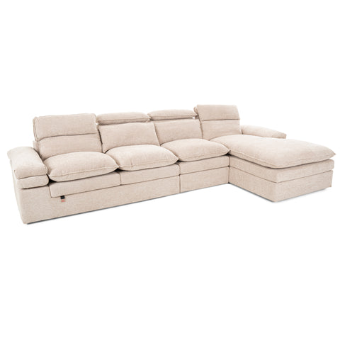 Dimos Sectional R-Chaise Set Couch Beige - 2221
