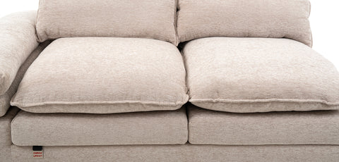 كنب زاوية مع كرسي استرخاء جانبي لون بيج - 2221