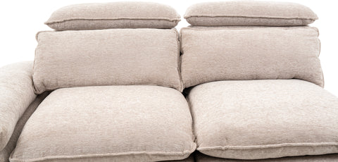 كنب زاوية مع كرسي استرخاء جانبي لون بيج - 2221