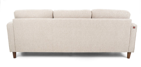 كنب زاوية مع كرسي استرخاء على شكل حرف L، لون بيج - S7127A63