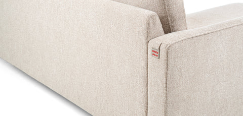 كنب زاوية مع كرسي استرخاء على شكل حرف L، لون بيج - S7127A63