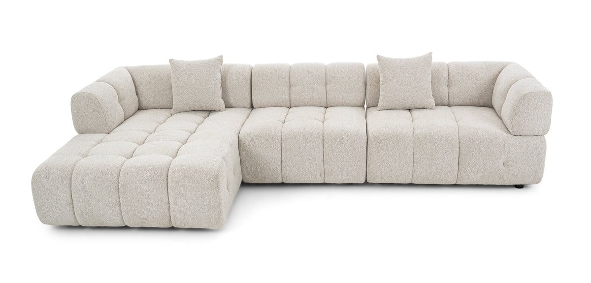 Dimos Sectional Couch Set Beige - MK-3243C