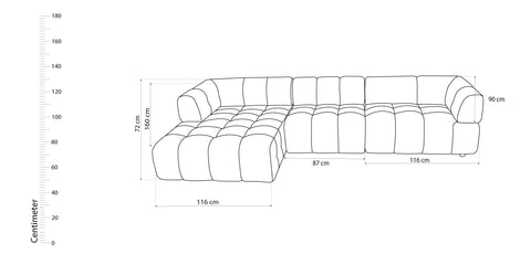 كنب زاوية بيج - MK-3243C