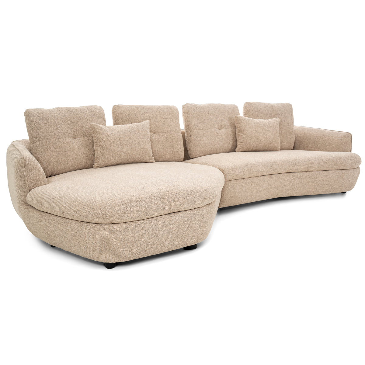 Dimos Corner Sofa Lounge Set L-Chaise Beige - V1893C