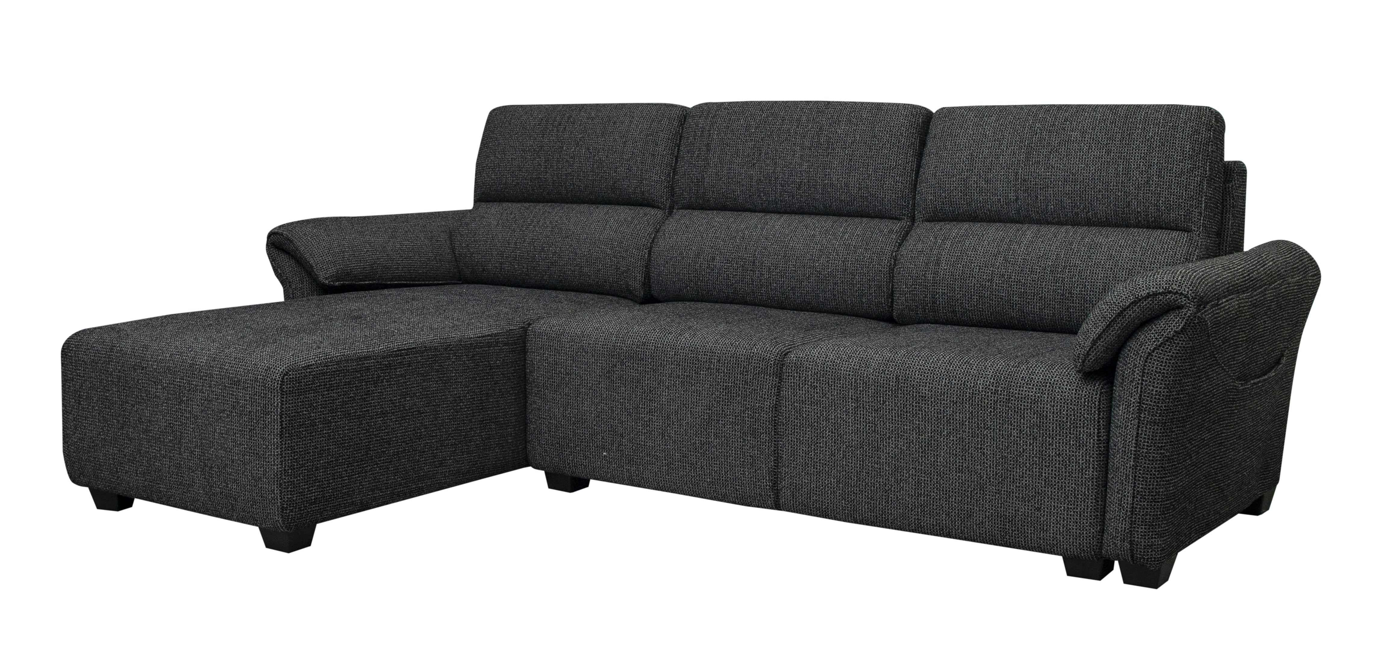 Sectional Sofa Set Left Arm Black
