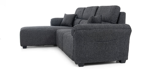 Dimos Sectional Sofa Set Left Arm Black - SF2559