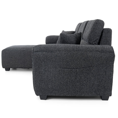 Dimos Sectional Sofa Set Left Arm Black - SF2559