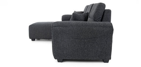 Dimos Sectional Sofa Set Left Arm Black - SF2559