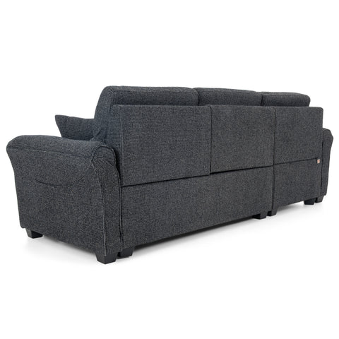 Dimos Sectional Sofa Set Left Arm Black - SF2559