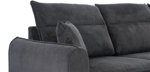 Dimos Sectional Sofa Set Left Arm Black - SF2557