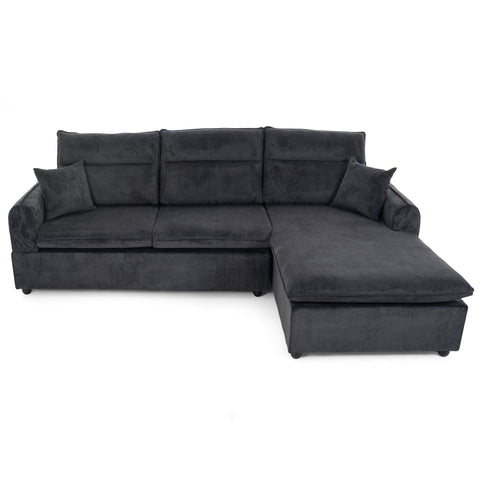 Dimos Sectional Sofa Set Left Arm Black - SF2557