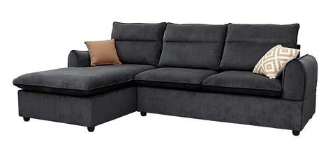 Dimos Sectional Sofa Set Left Arm Black - SF2557