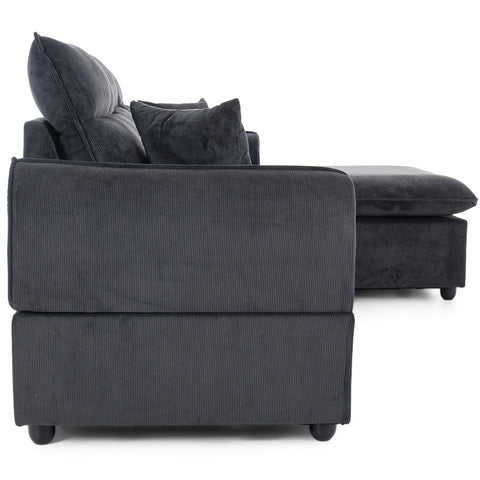 Dimos Sectional Sofa Set Left Arm Black - SF2557