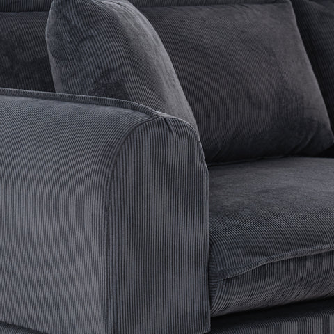 Dimos Sectional Sofa Set Left Arm Black - SF2557