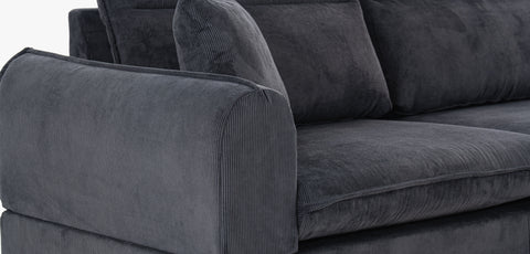 Dimos Sectional Sofa Set Left Arm Black - SF2557