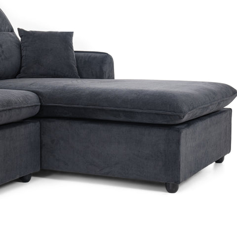 Dimos Sectional Sofa Set Left Arm Black - SF2557