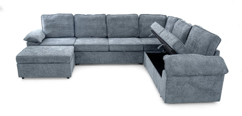 Dimos Sectional Sofa Set W/Manual Bed Blue - SF2572