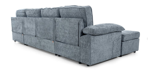 Dimos Sectional Sofa Set W/Manual Bed Blue - SF2572